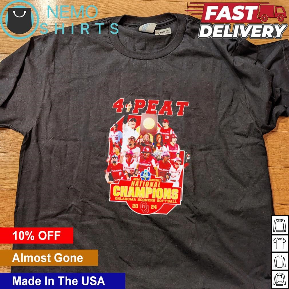 4-Peat national champions Oklahoma Sooners women's - Adult & Kids T-Shirts, Sweatshirts & Hoodies apparel design preview 5