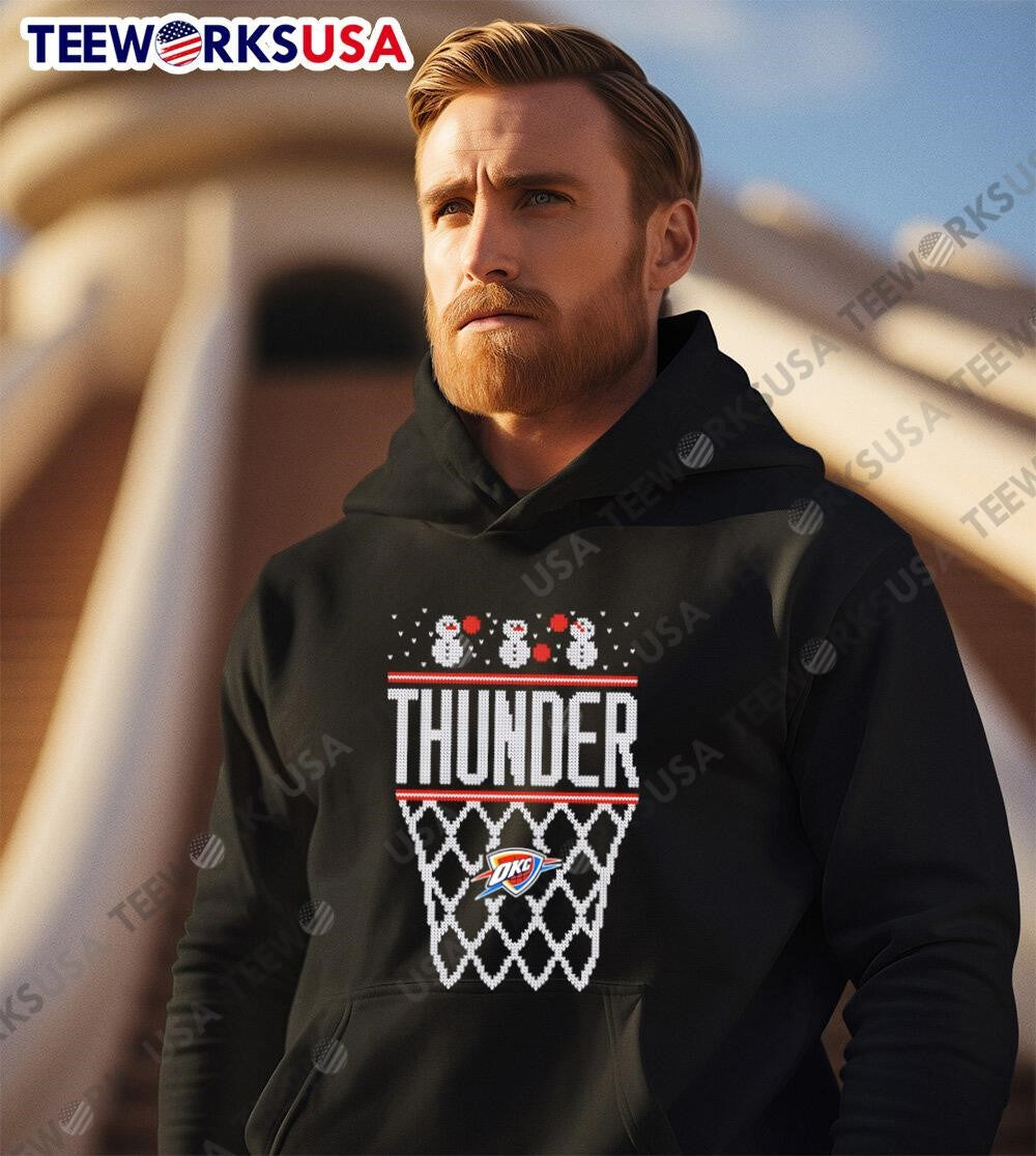 Oklahoma City Thunder December christmas - Adult & Kids T-Shirts, Sweatshirts & Hoodies apparel design preview 3