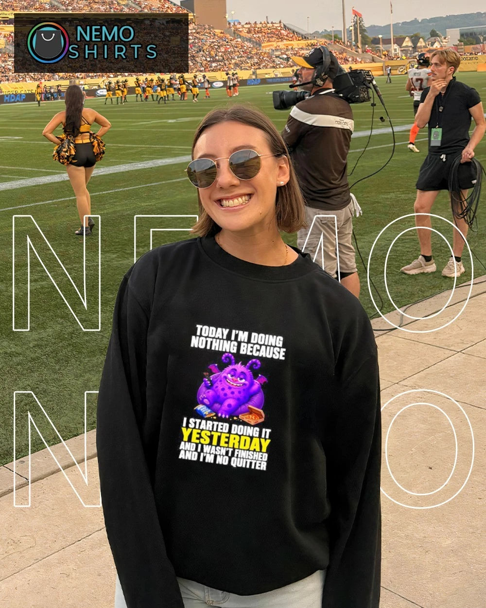 Today I'm Doing Nothing Because No Quitter Monster - Adult & Kids T-Shirts, Sweatshirts & Hoodies product image 6