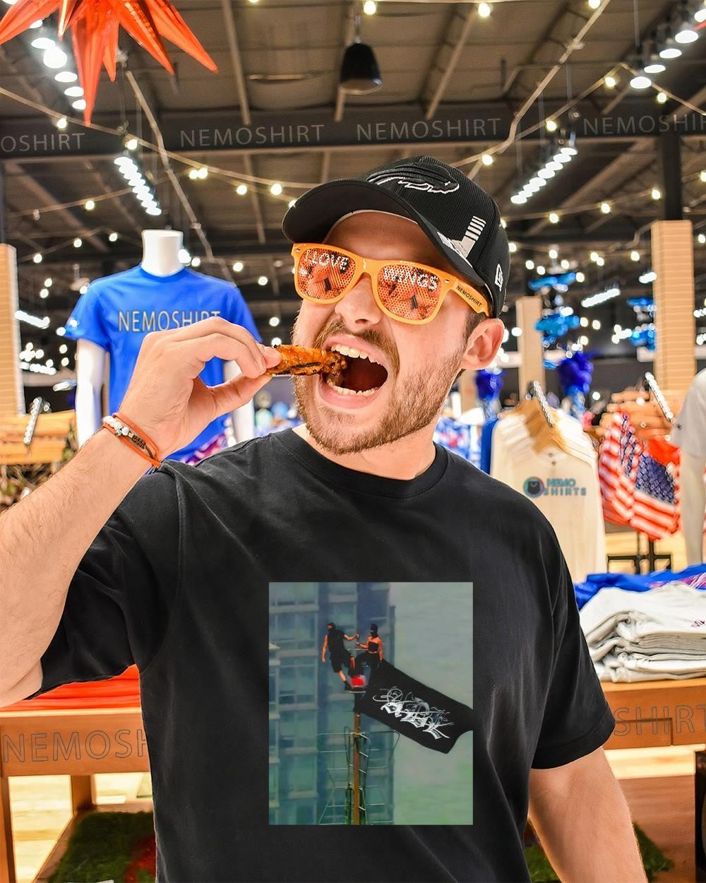 ADL Flag atop Skyscraper climbed Empire State - Adult & Kids T-Shirts, Sweatshirts & Hoodies apparel design preview 1