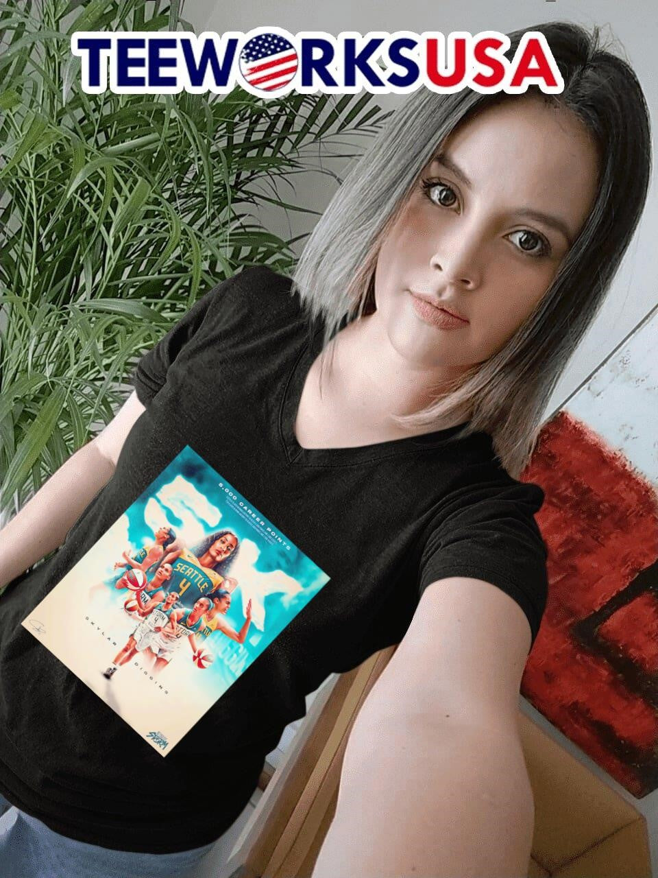 5000 career points Skylar Diggins - Adult & Kids T-Shirts, Sweatshirts & Hoodies apparel design preview 7