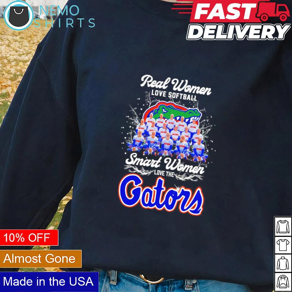 Real women love softball smart the Florida Gators - Adult & Kids T-Shirts, Sweatshirts & Hoodies apparel design preview 2