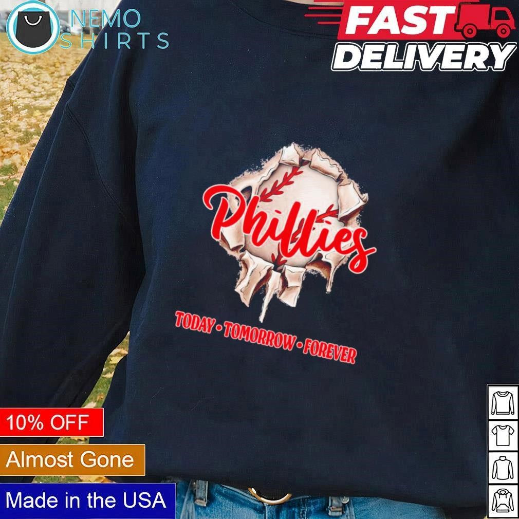 Philadelphia Phillies inside me today tomorrow - Adult & Kids T-Shirts, Sweatshirts & Hoodies apparel design preview 1