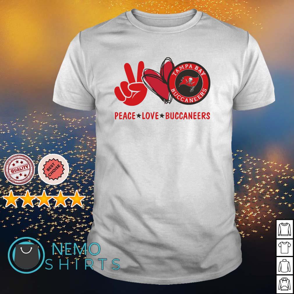 Peace love Buccaneers - Adult & Kids T-Shirts, Sweatshirts & Hoodies apparel design preview 1
