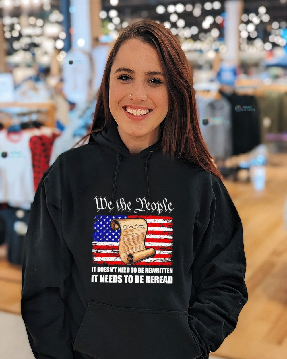 We the people it doesn't need to be rewritten needs - Adult & Kids T-Shirts, Sweatshirts & Hoodies apparel design preview 5
