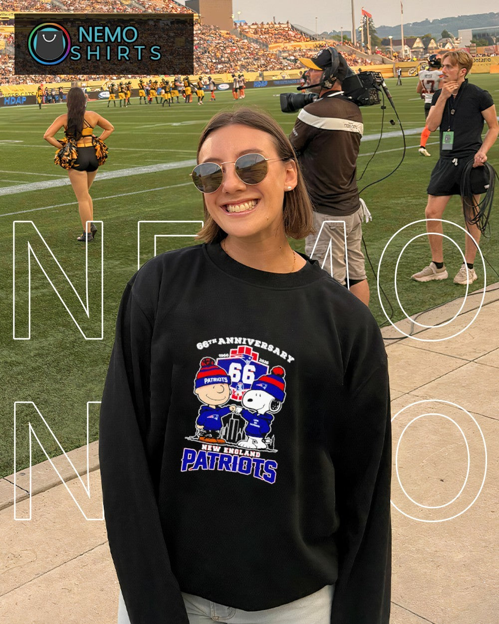 Charlie brown and Snoopy New England Patriots 66th - Adult & Kids T-Shirts, Sweatshirts & Hoodies apparel design preview 4