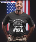 Born To Go Camping Forced Work Trailer - Adult & Kids T-Shirts, Sweatshirts & Hoodies apparel design preview 1