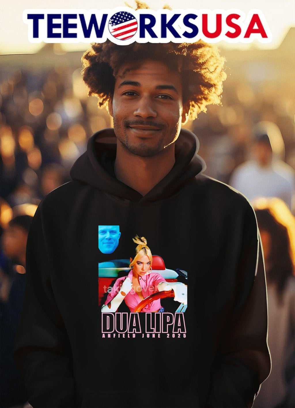 Dua Lipa Anfield June 2025 - Adult & Kids T-Shirts, Sweatshirts & Hoodies apparel design preview 2