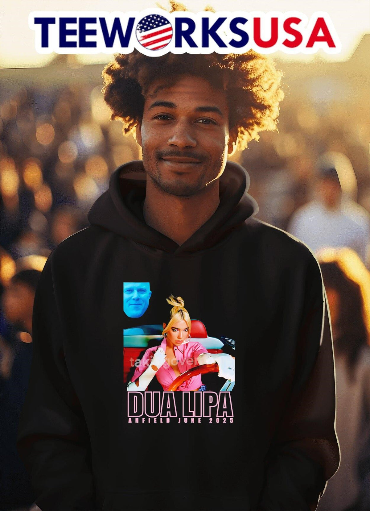 Dua Lipa Anfield June 2025 - Adult & Kids T-Shirts, Sweatshirts & Hoodies apparel design preview 2