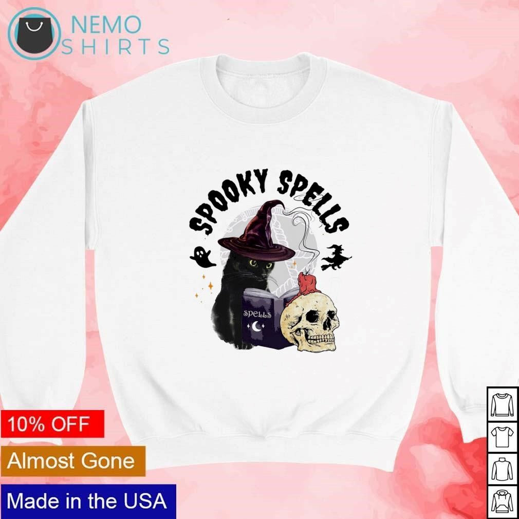 Haloween spooky cat spells - Adult & Kids T-Shirts, Sweatshirts & Hoodies apparel design preview 4