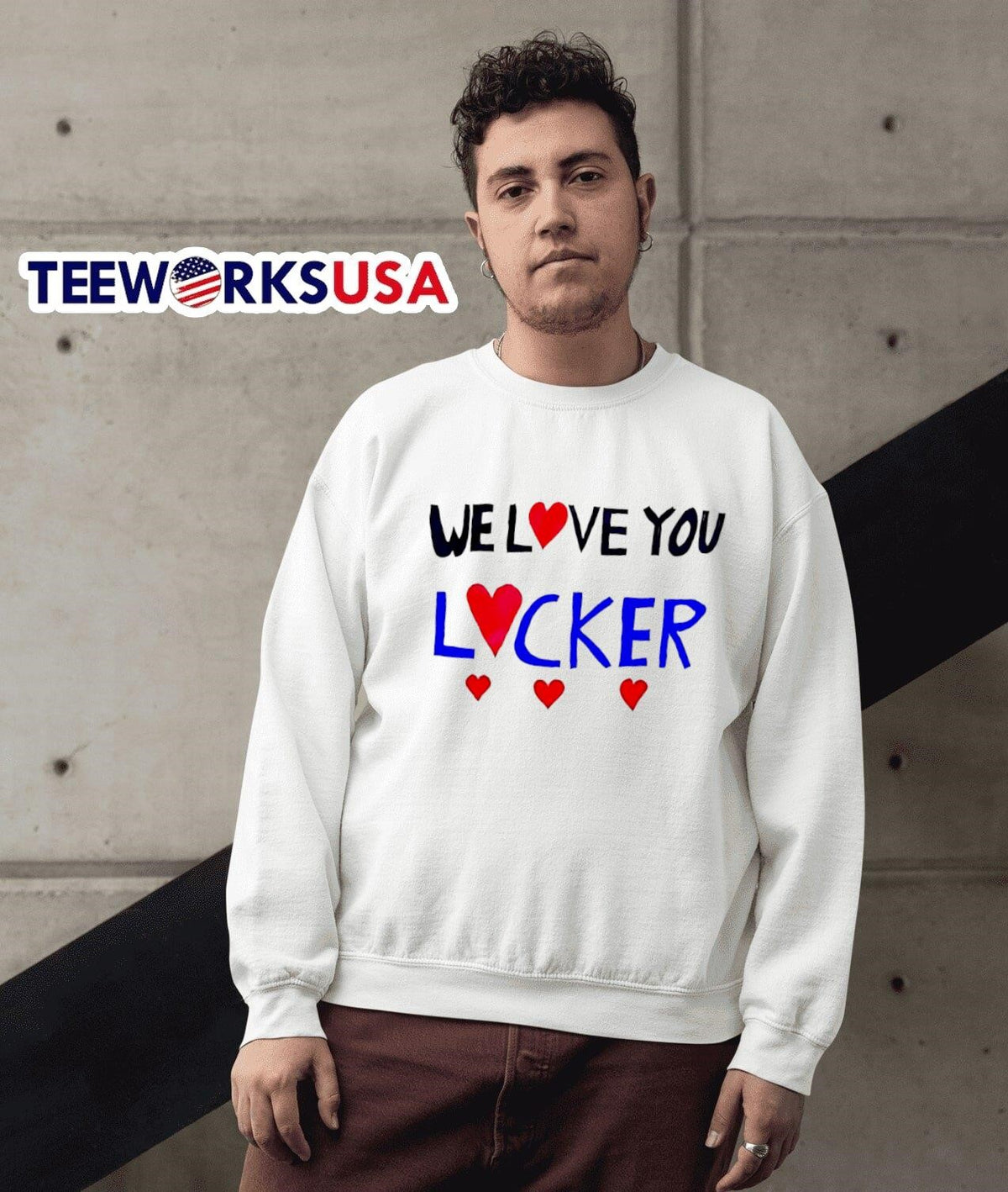 We love you Locker - Adult & Kids T-Shirts, Sweatshirts & Hoodies apparel design preview 5