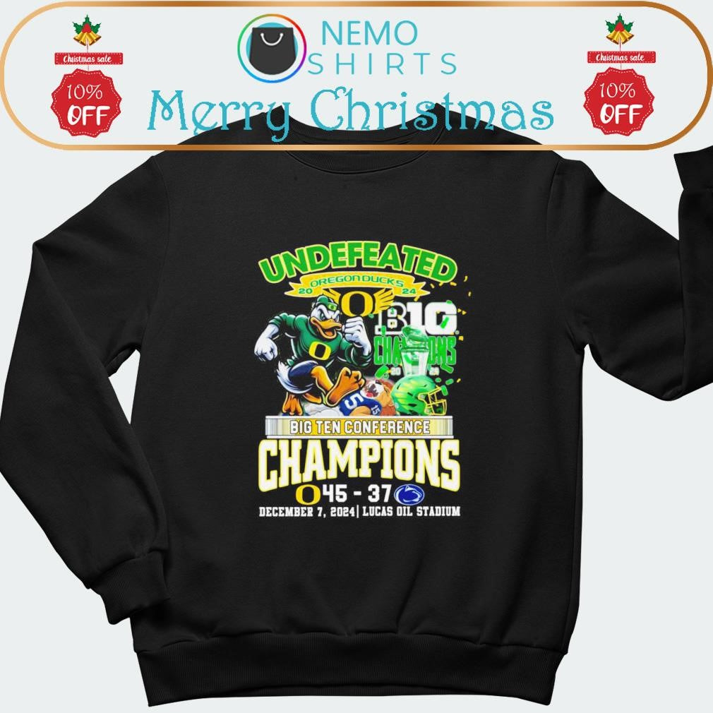 Undefeated 2024 Oregon Ducks Big Ten conference - Adult & Kids T-Shirts, Sweatshirts & Hoodies apparel design preview 1