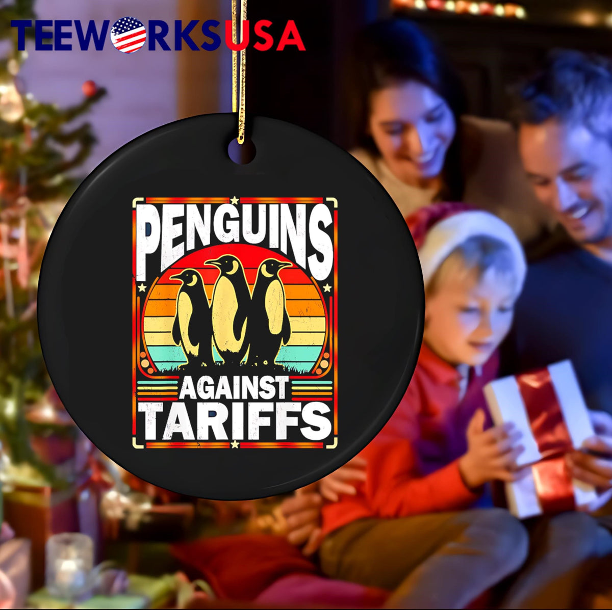 Penguins Against Tariffs Funny Anti - Adult & Kids T-Shirts, Sweatshirts & Hoodies apparel design preview 4