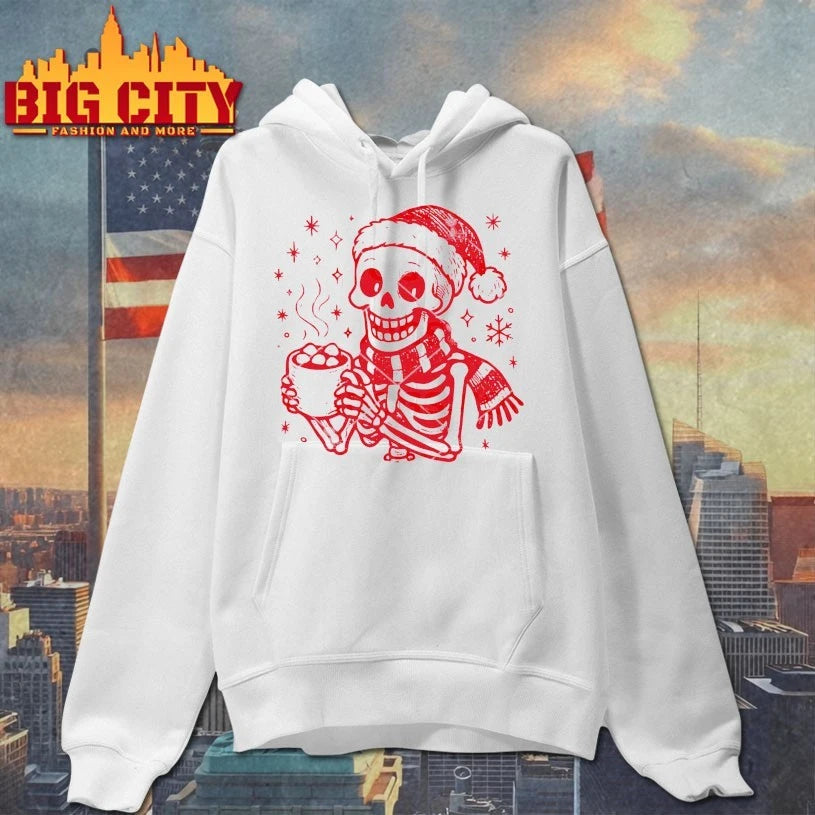 Santa Skeleton Hot Cocoa Christmas 2025 - Adult & Kids T-Shirts, Sweatshirts & Hoodies apparel design preview 2