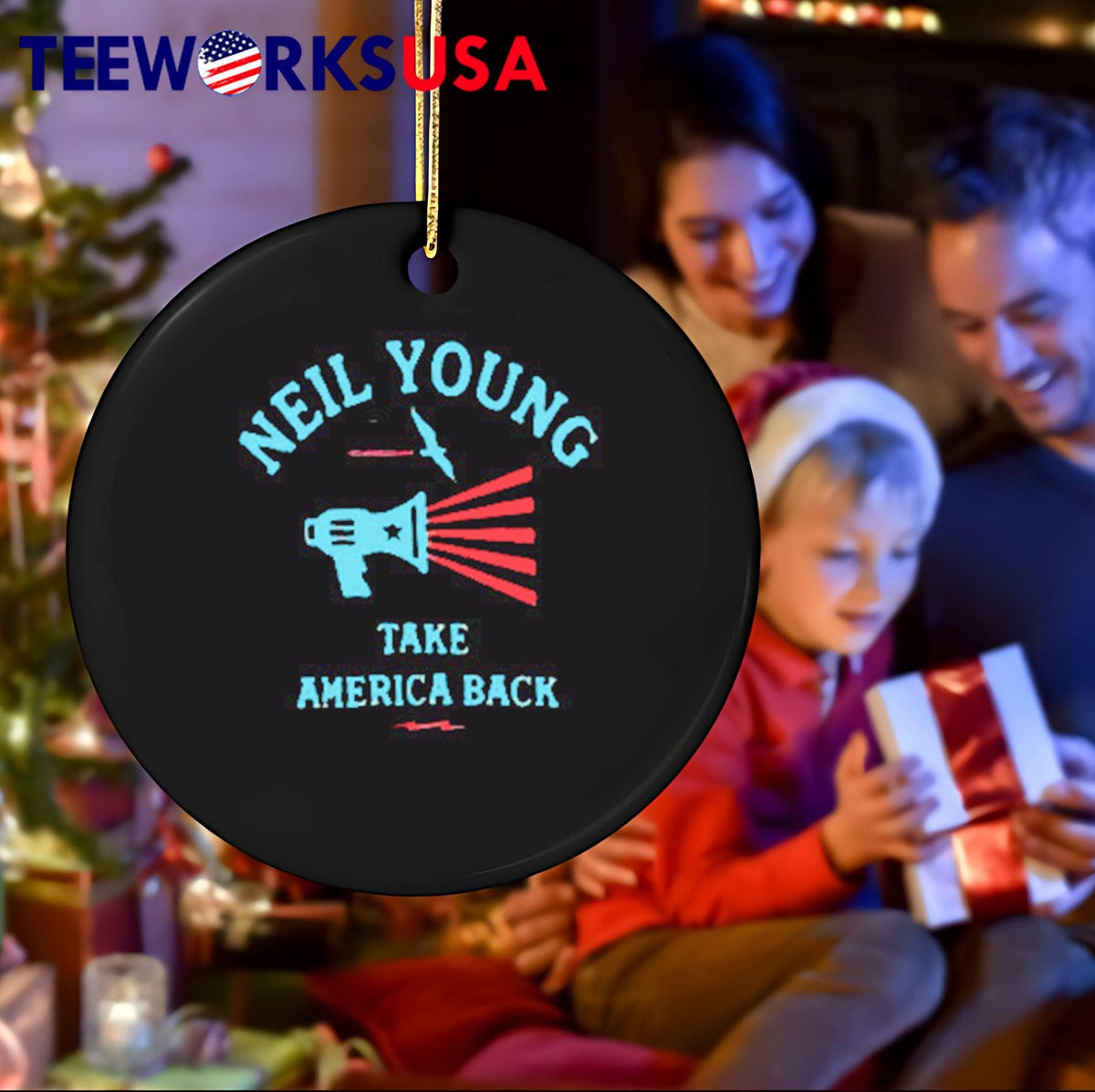 Take America Back Neil Young - Adult & Kids T-Shirts, Sweatshirts & Hoodies apparel design preview 4