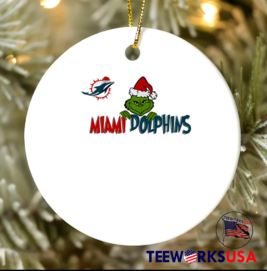 Grinch Dolphins Fin To The World christmas - Adult & Kids T-Shirts, Sweatshirts & Hoodies apparel design preview 3