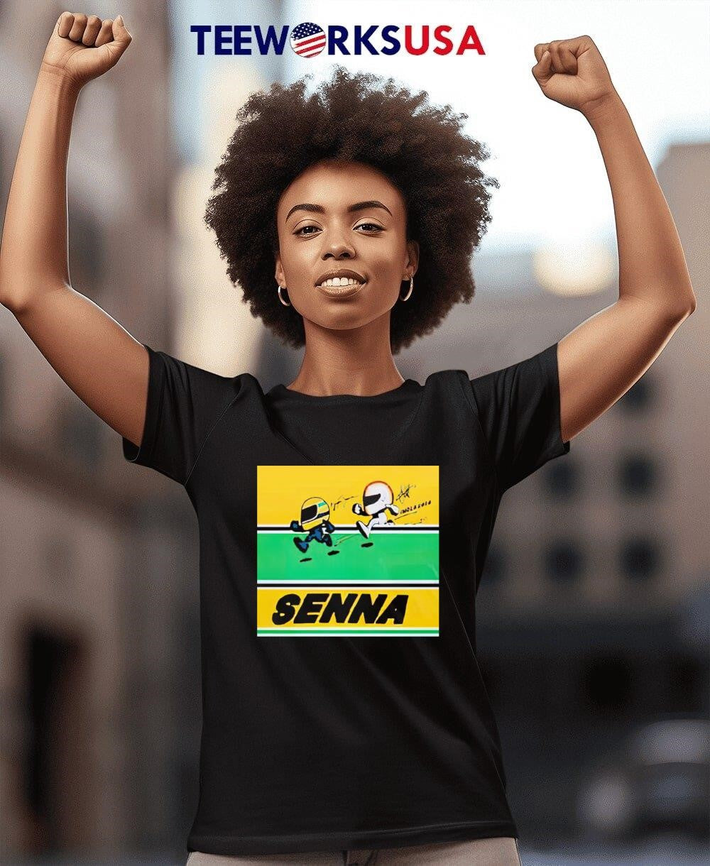 Senna Formula One Race Car Driver - Adult & Kids T-Shirts, Sweatshirts & Hoodies apparel design preview 4