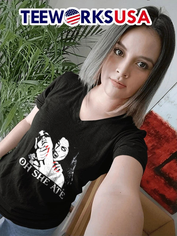 Oh She Ate Vampire Biting Victim - Adult & Kids T-Shirts, Sweatshirts & Hoodies apparel design preview 7