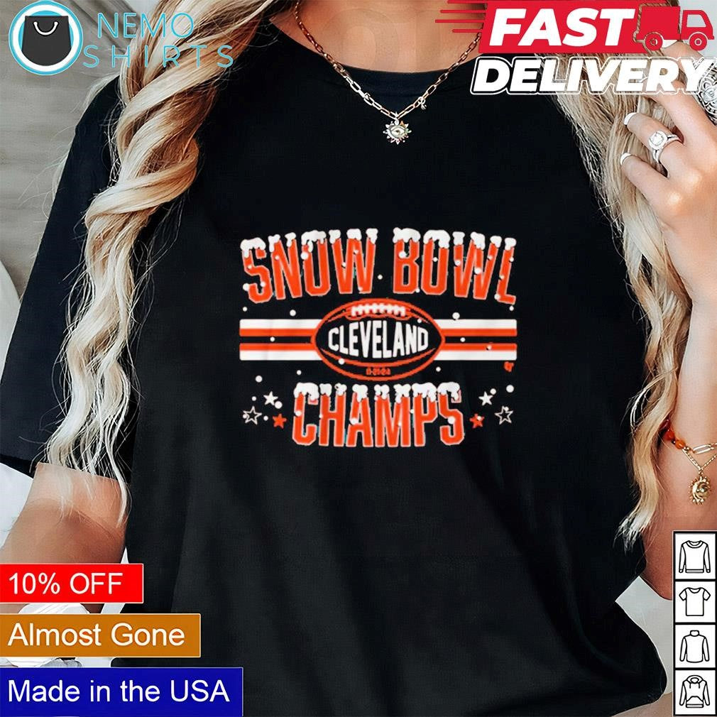 Cleveland Browns snow bowl champ 2024 - Adult & Kids T-Shirts, Sweatshirts & Hoodies apparel design preview 1