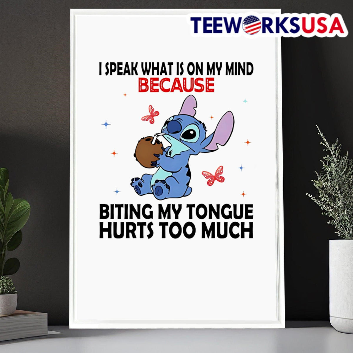 Stitch I speak what is on my mind because biting - Adult & Kids T-Shirts, Sweatshirts & Hoodies apparel design preview 6