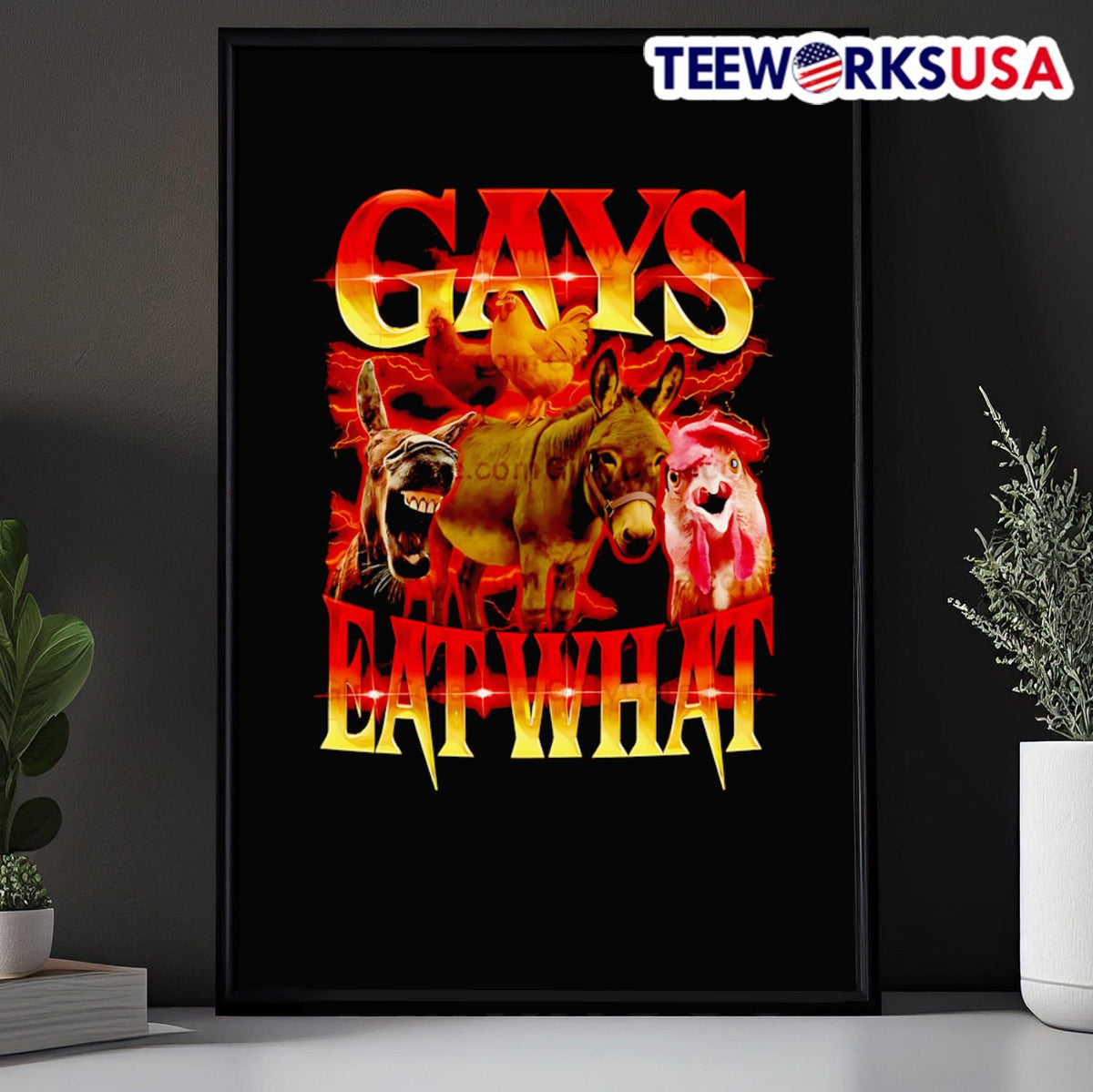 Chicken and donkey gays eat what - Adult & Kids T-Shirts, Sweatshirts & Hoodies apparel design preview 5