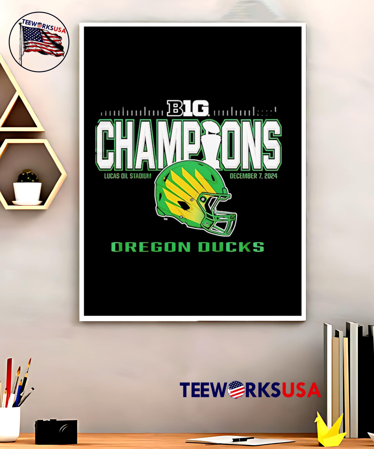 Big Ten Football Conference Champions Oregon Ducks - Adult & Kids T-Shirts, Sweatshirts & Hoodies apparel design preview 5