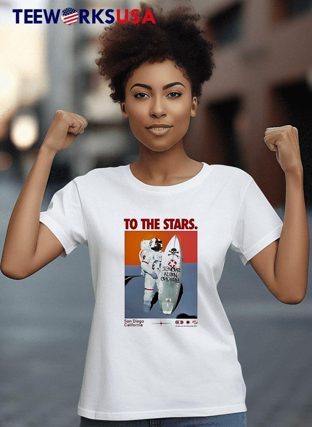 To the stars astro surf ignore alien orders - Adult & Kids T-Shirts, Sweatshirts & Hoodies apparel design preview 4
