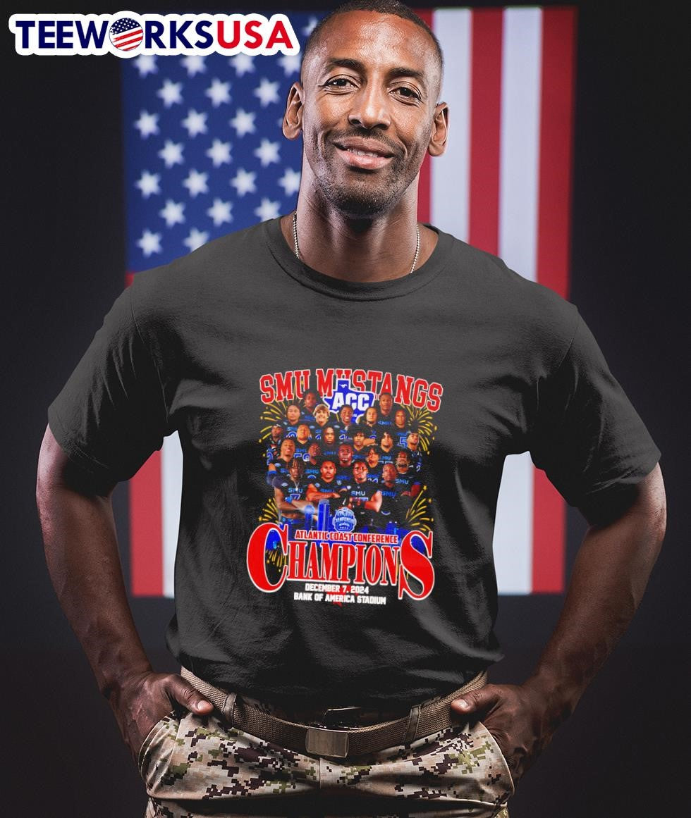 SMU Mustangs Atlantic Coast Conference Champions - Adult & Kids T-Shirts, Sweatshirts & Hoodies apparel design preview 1
