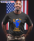 Cookie Monster in the style of Little Caesars Pizza - Adult & Kids T-Shirts, Sweatshirts & Hoodies apparel design preview 1