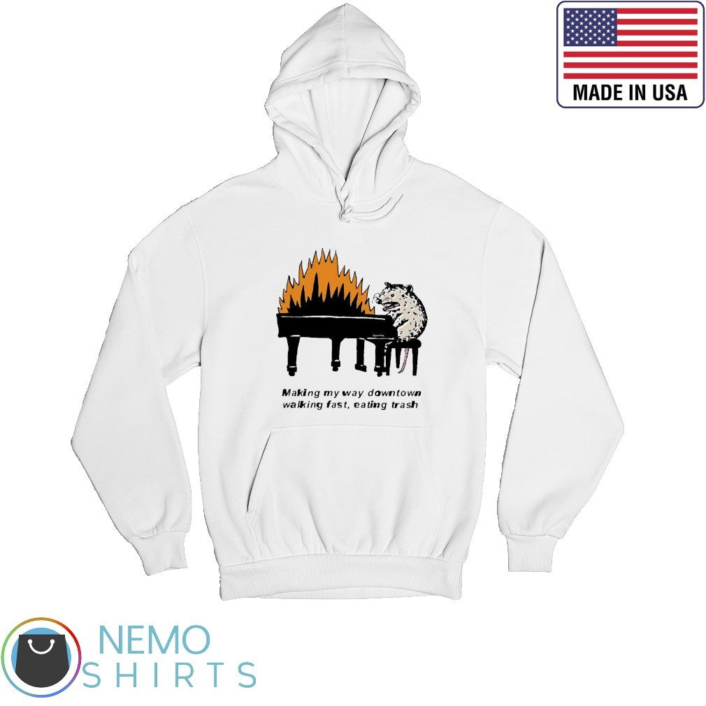 Making my way downtown walking fast eating trash - Adult & Kids T-Shirts, Sweatshirts & Hoodies apparel design preview 2