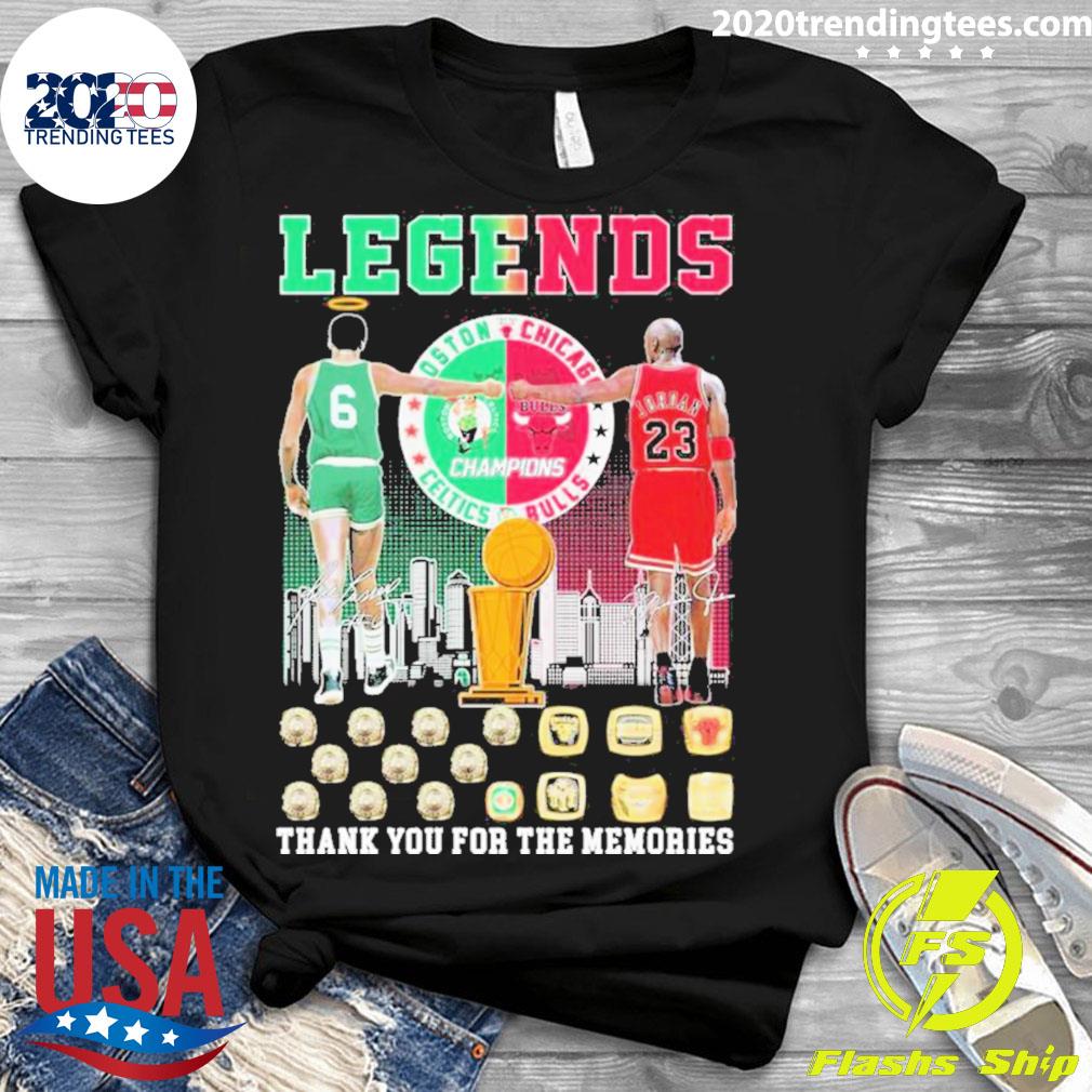 Official legends Bill Russell and Michael Jordan - Adult & Kids T-Shirts, Sweatshirts & Hoodies apparel design preview 3