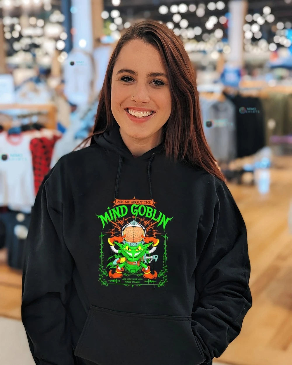 Ask Me About the Mind Goblin Deez Nuts - Adult & Kids T-Shirts, Sweatshirts & Hoodies apparel design preview 3