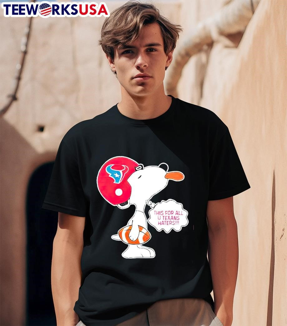 This For All U Texans Haters Snoopy Football - Adult & Kids T-Shirts, Sweatshirts & Hoodies apparel design preview 1