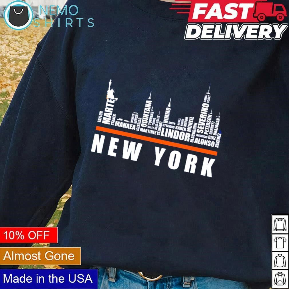 New York Mets baseball player city names - Adult & Kids T-Shirts, Sweatshirts & Hoodies apparel design preview 1
