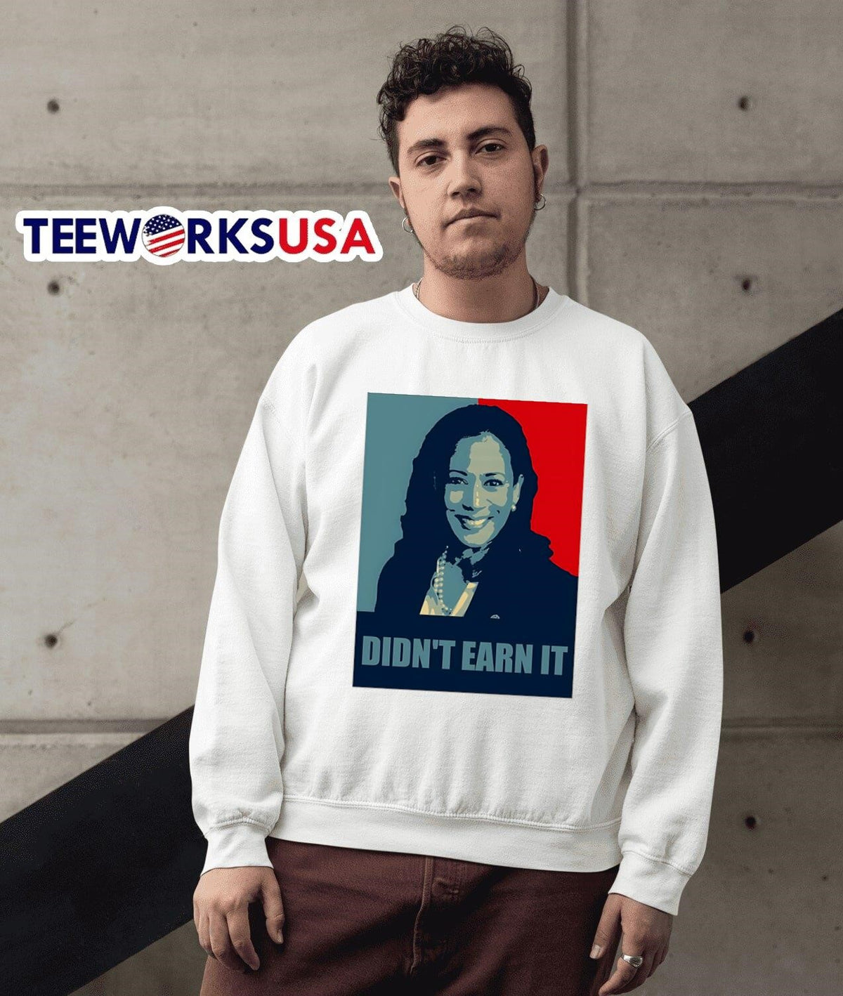 Kamala Art Didn't Earn It - Adult & Kids T-Shirts, Sweatshirts & Hoodies apparel design preview 3