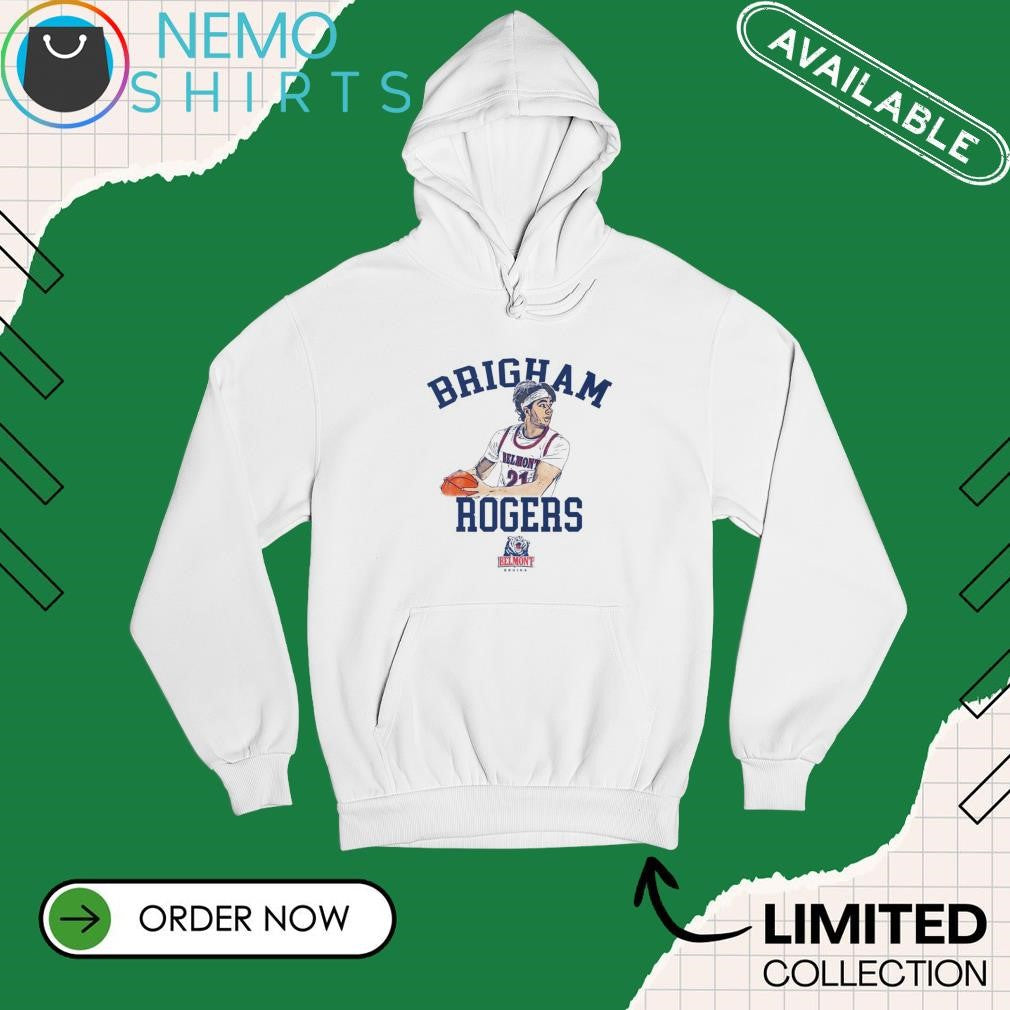 Brigham Rogers Belmont Bruins player name cartoon - Adult & Kids T-Shirts, Sweatshirts & Hoodies apparel design preview 2