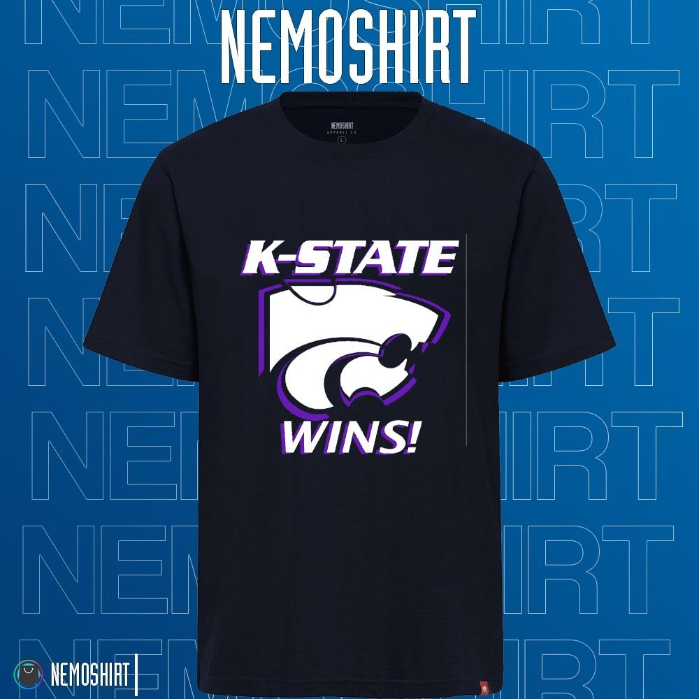 K- State wins Kansas Wildcats logo - Adult & Kids T-Shirts, Sweatshirts & Hoodies apparel design preview 1