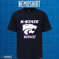 K- State wins Kansas Wildcats logo - Adult & Kids T-Shirts, Sweatshirts & Hoodies apparel design preview 1