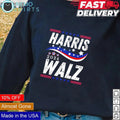 Harris Walz 2024 stars retro - Adult & Kids T-Shirts, Sweatshirts & Hoodies apparel design preview 1