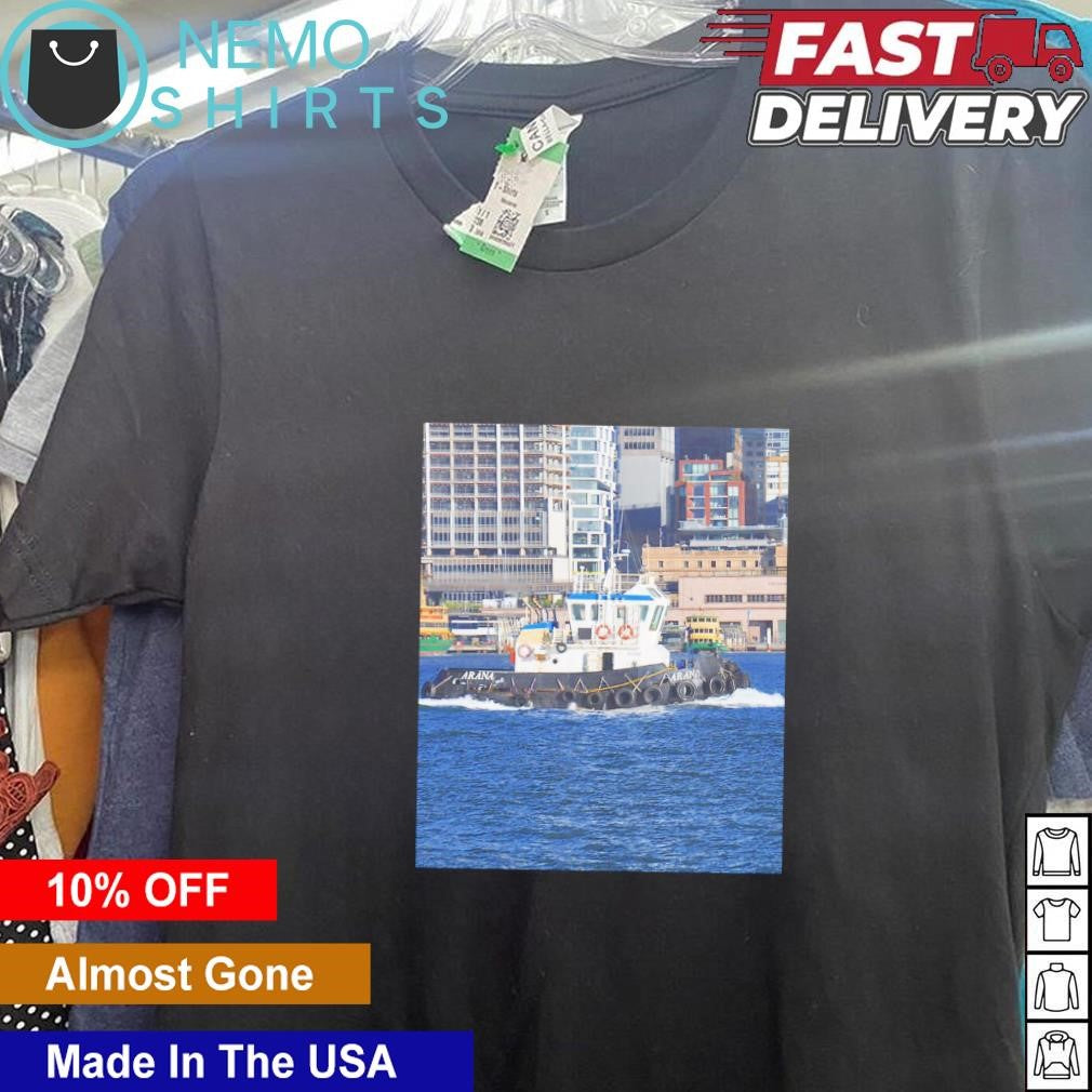 Tug boat Arana Sydney Australia - Adult & Kids T-Shirts, Sweatshirts & Hoodies apparel design preview 5
