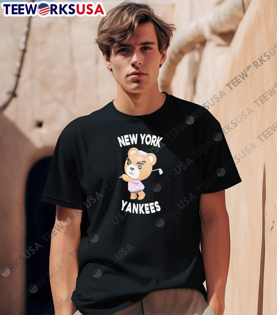 New York Yankees cartoon bear - Adult & Kids T-Shirts, Sweatshirts & Hoodies apparel design preview 1