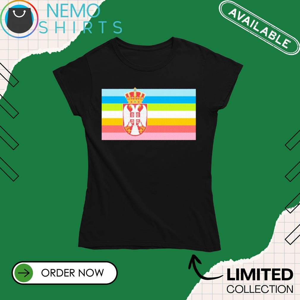 Pride flag Serbia - Adult & Kids T-Shirts, Sweatshirts & Hoodies apparel design preview 4