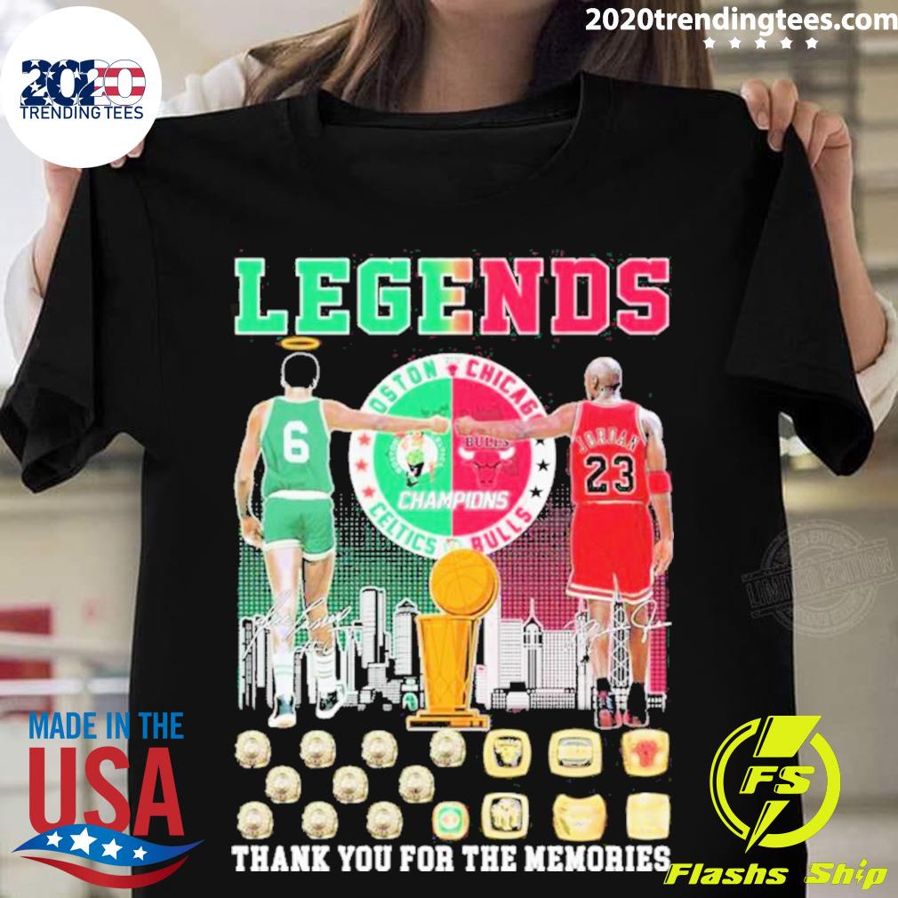 Official legends Bill Russell and Michael Jordan - Adult & Kids T-Shirts, Sweatshirts & Hoodies apparel design preview 1