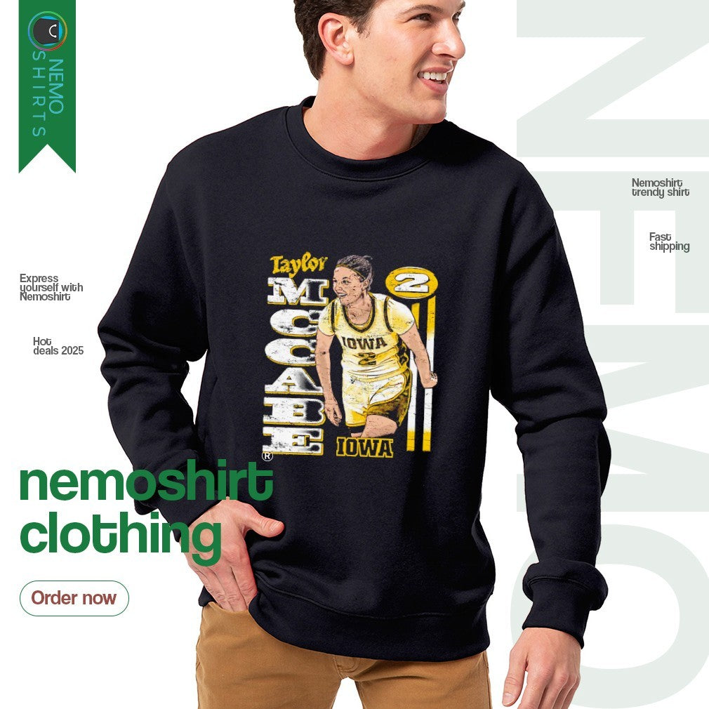 Taylor McCabe Iowa Hawkeyes illustrated - Adult & Kids T-Shirts, Sweatshirts & Hoodies apparel design preview 4