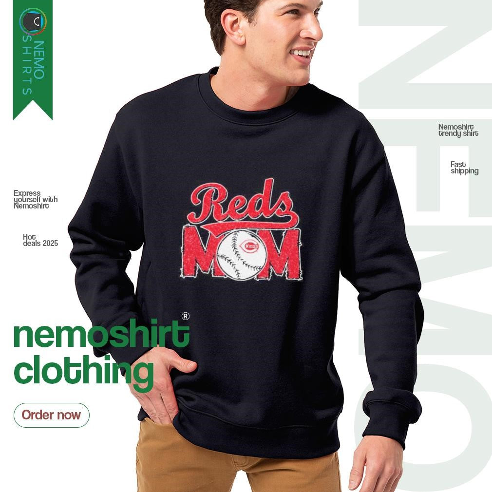 Reds mom Cincinnati - Adult & Kids T-Shirts, Sweatshirts & Hoodies apparel design preview 4