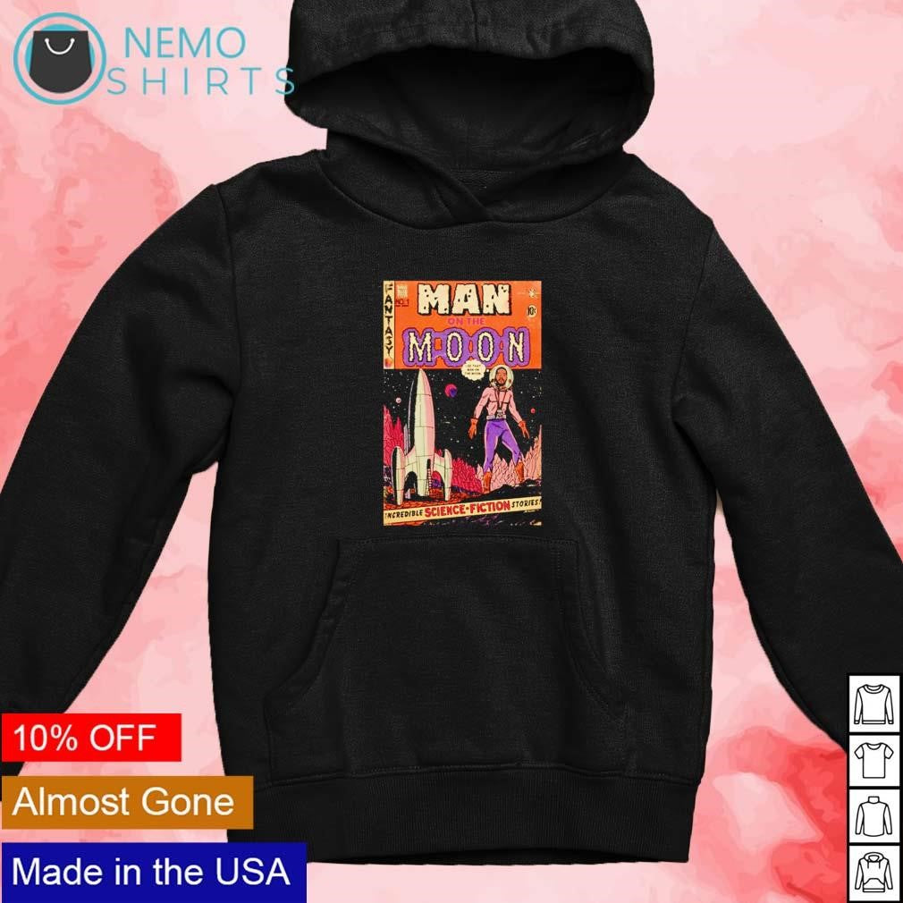 Man on the moon incredible science fiction stories - Adult & Kids T-Shirts, Sweatshirts & Hoodies apparel design preview 4