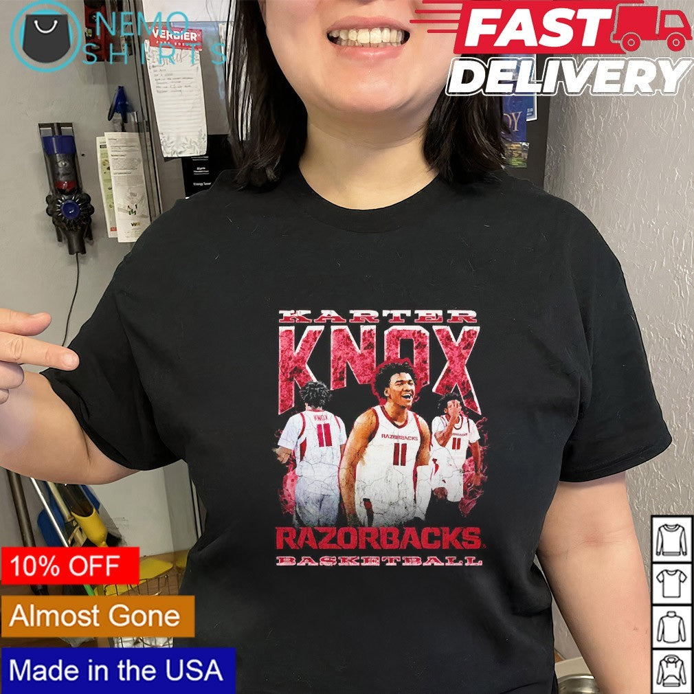Karter Knox Arkansas Razorbacks basketball vintage - Adult & Kids T-Shirts, Sweatshirts & Hoodies apparel design preview 3