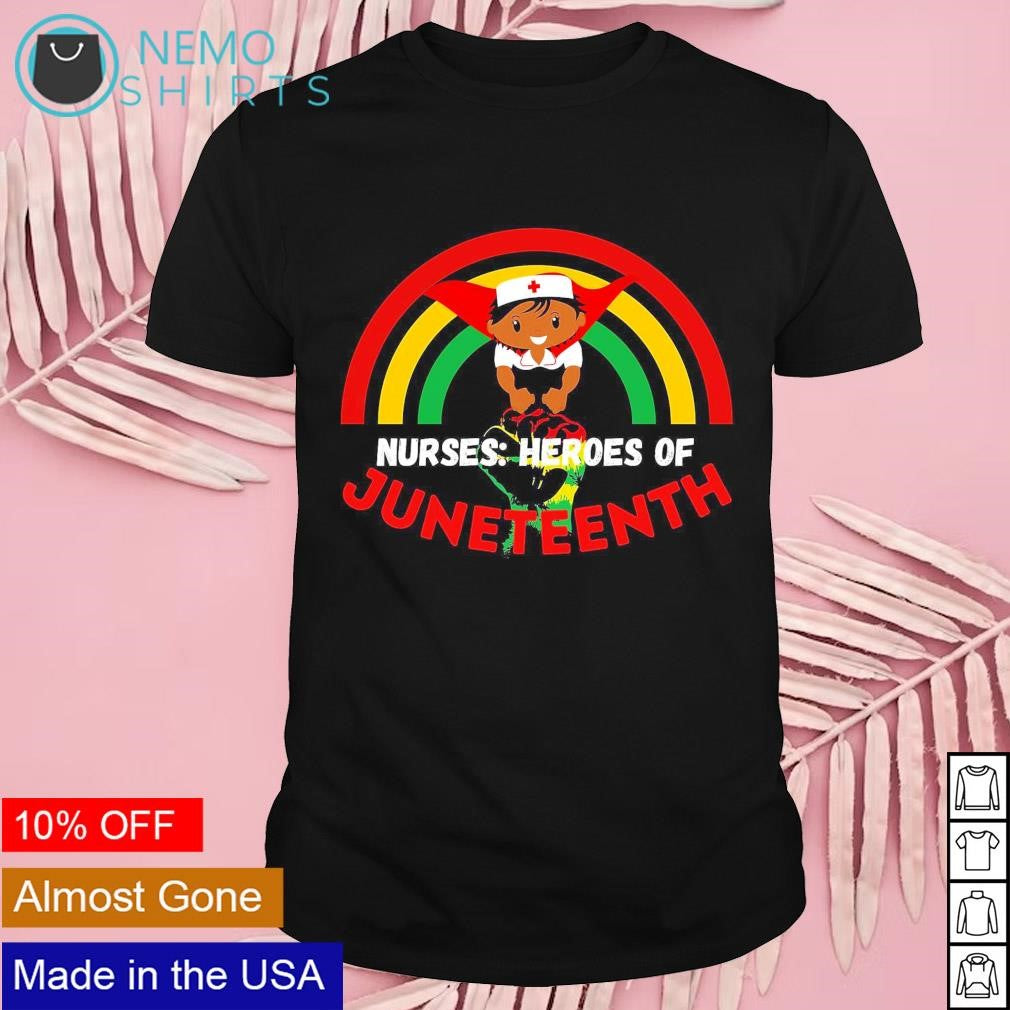 Nurse Heros of Juneteenth - Adult & Kids T-Shirts, Sweatshirts & Hoodies apparel design preview 1