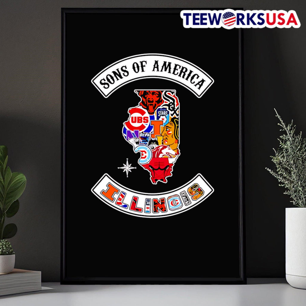 Sons of America Illinois sports - Adult & Kids T-Shirts, Sweatshirts & Hoodies apparel design preview 5