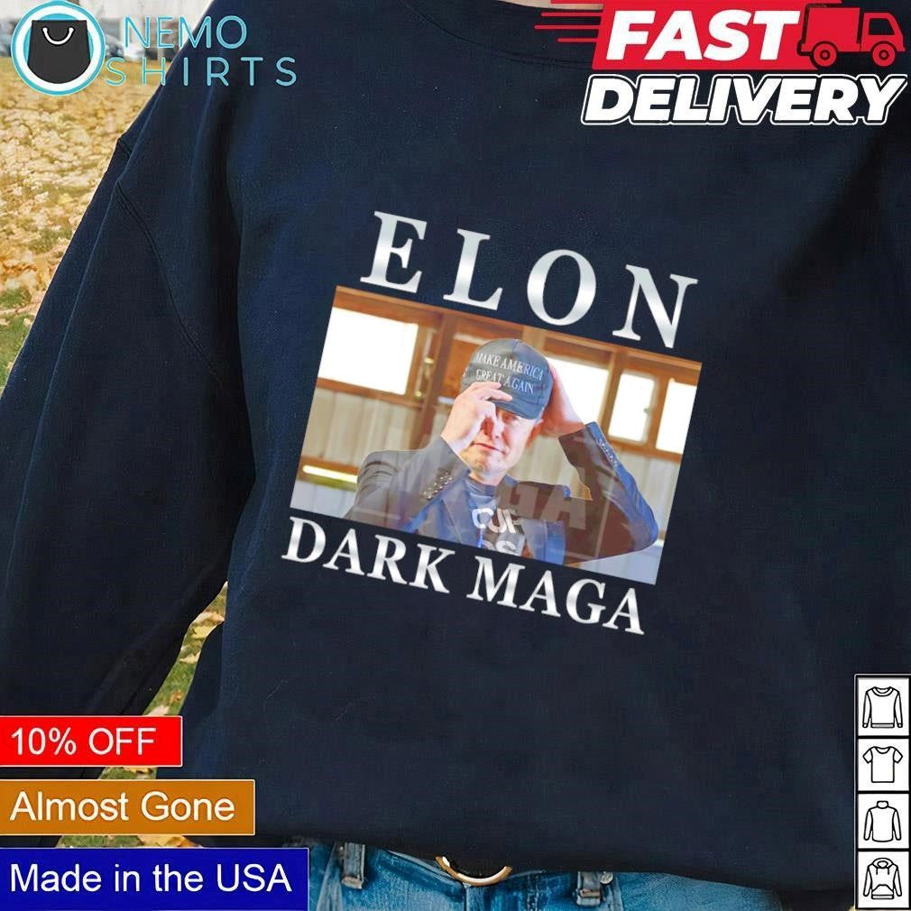 Elon Dark MAGA Musk wears make America great again - Adult & Kids T-Shirts, Sweatshirts & Hoodies apparel design preview 1